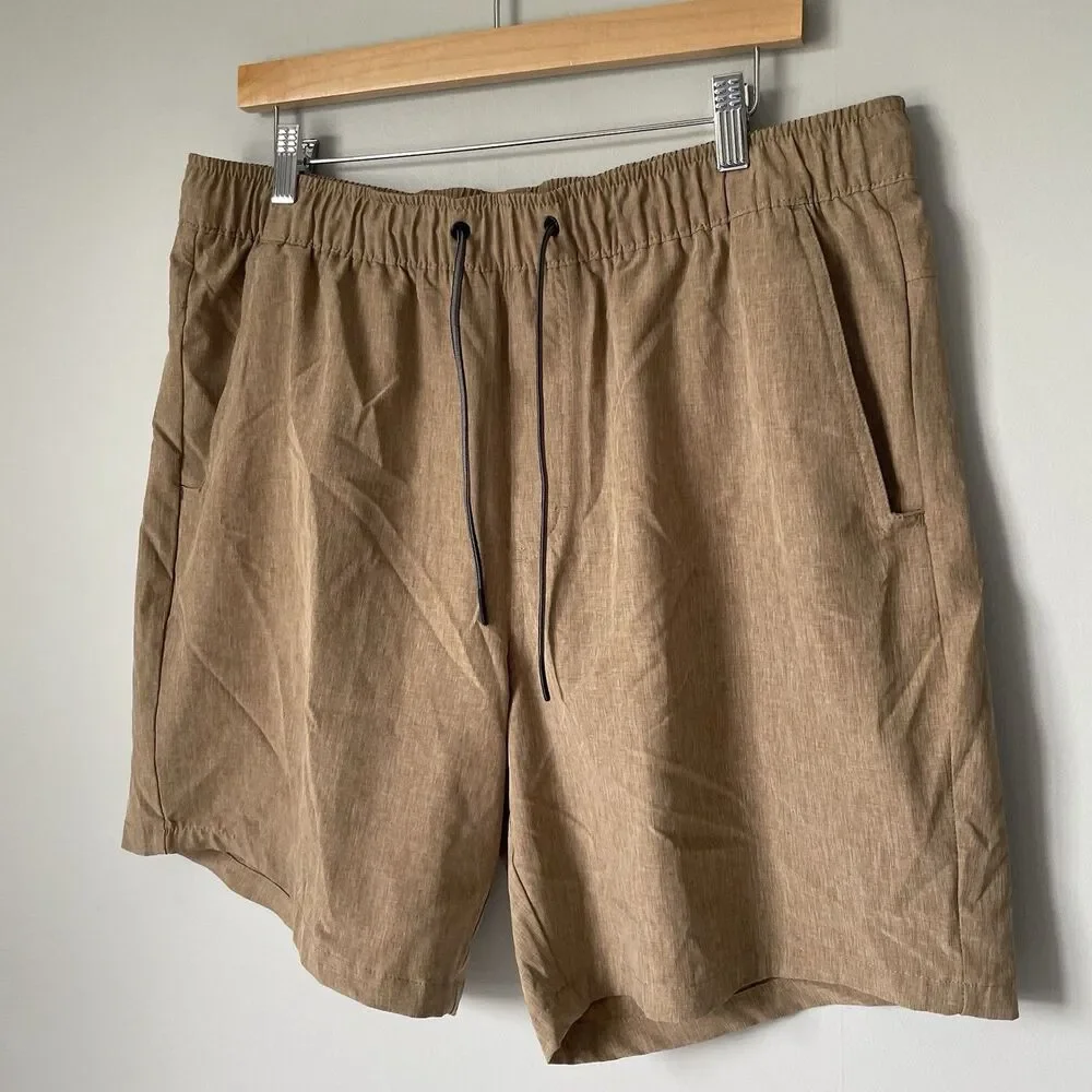 Eddie Bauer Performance Shorts Lightweight Gorpcore Tan Brown Men's Size XL